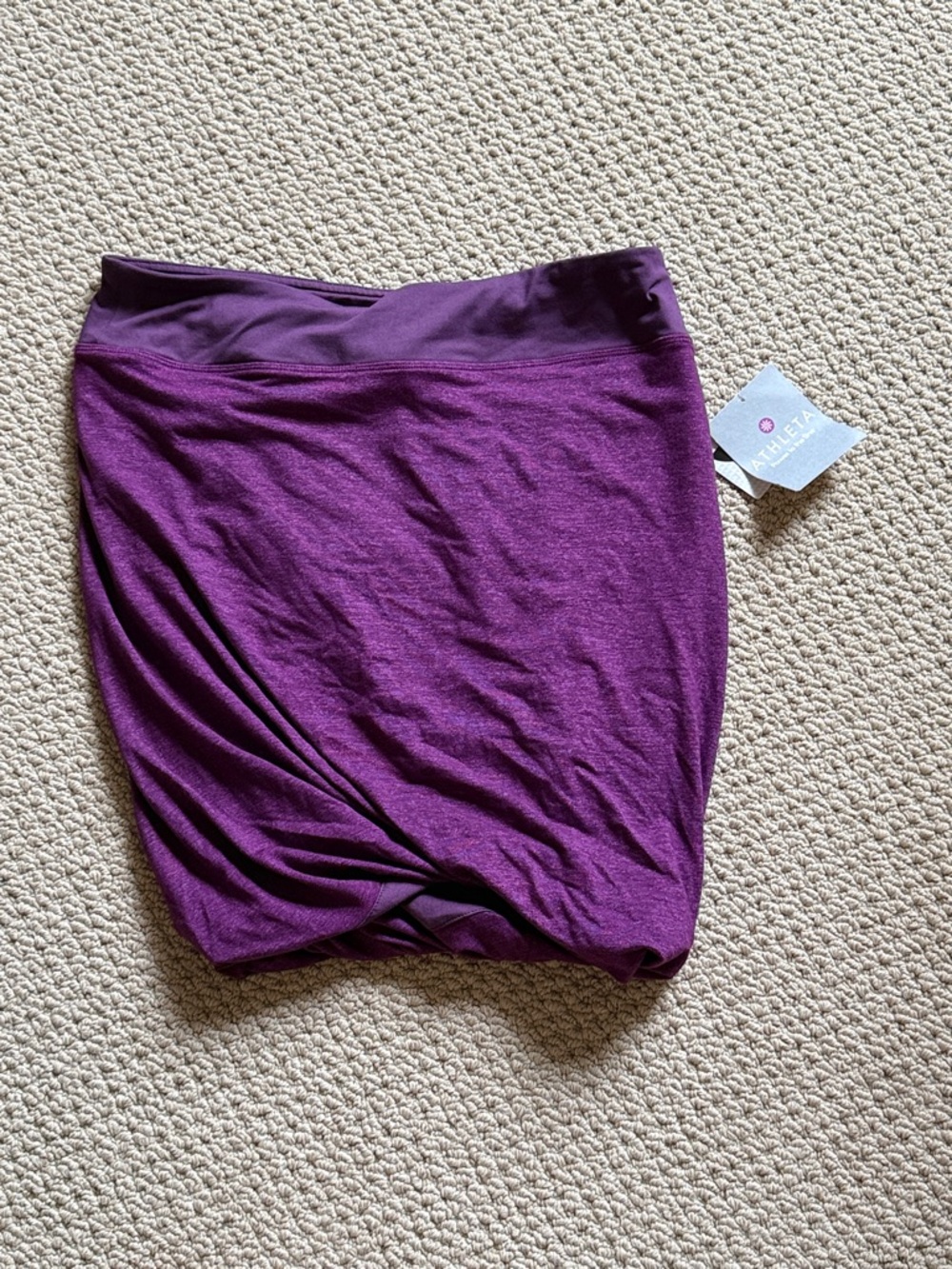 Athleta Deep Purple Twist Hem Skirt